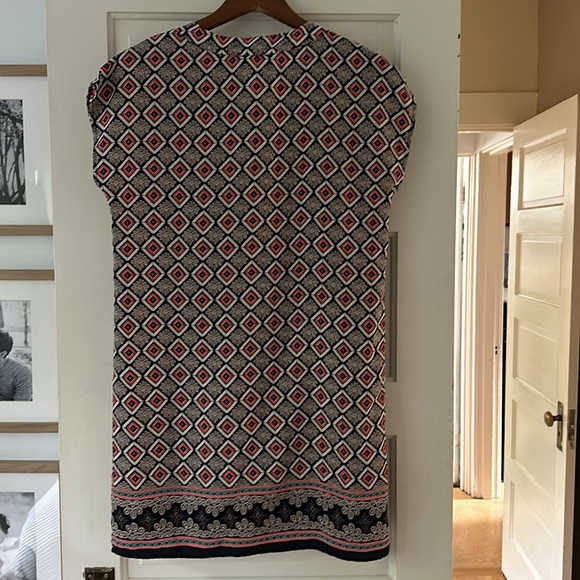Cute border printed shift dress short sleeves - M - Picture 5 of 5